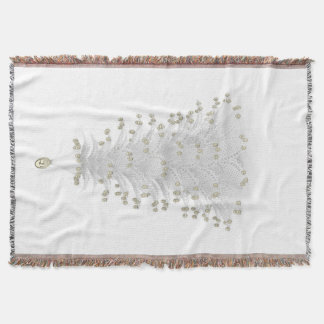 White Christmas Tree Cosy Throw Blanket