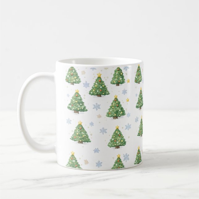 White Christmas Tree Mug (Left)