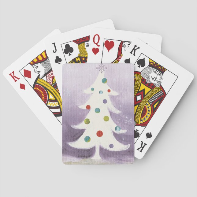 White Christmas Tree Playing Cards (Back)