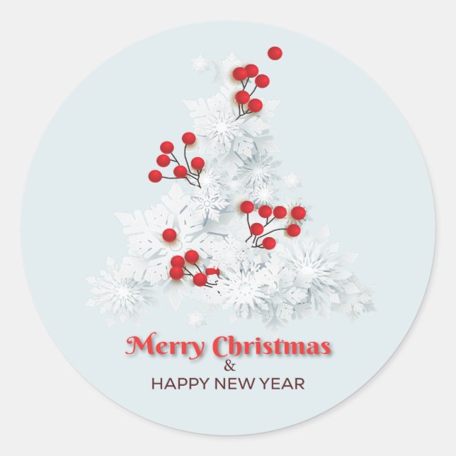 White Christmas Tree Sticker (Front)