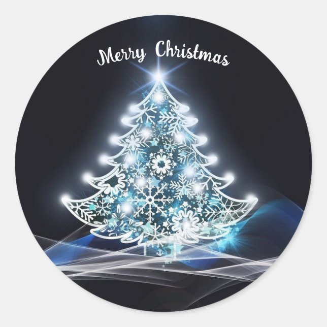 White Christmas Tree Sticker (Front)