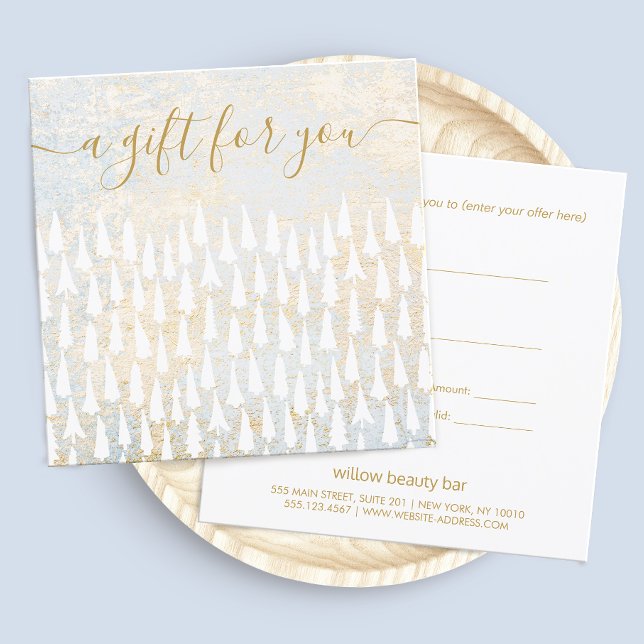 White Christmas Trees Holiday Gift Certificate (Creator Uploaded)