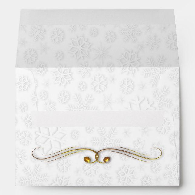 White Christmas Wedding Envelopes (Back (Bottom))