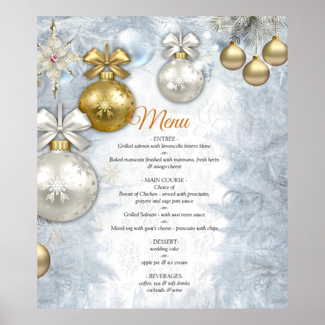 White Christmas Wedding Poster (Front)