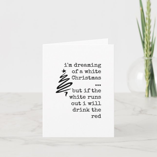 White Christmas, Wine Lover, Christmas Card (Front)