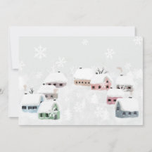 White Christmas Winter Snowy Day Illustration 
