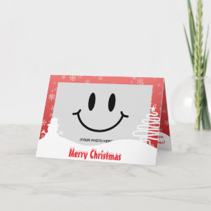 White Christmas Winter Wonderland Snowman Tree Card