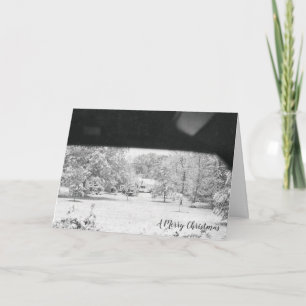 White Christmas Wintry Holiday Card