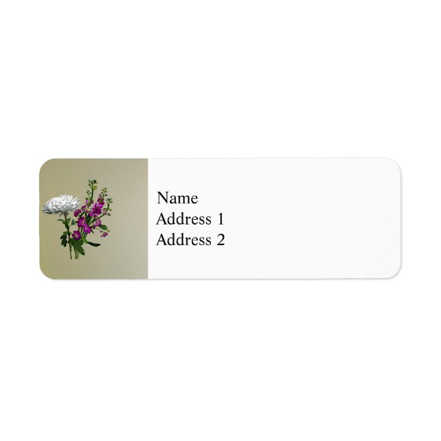 White Chrysanthemum and Purple Snapdragons (Front)