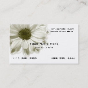 White Chrysanthemum Business Card