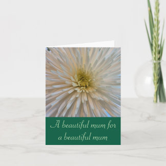 White Chrysanthemum Greeting Card for Mum
