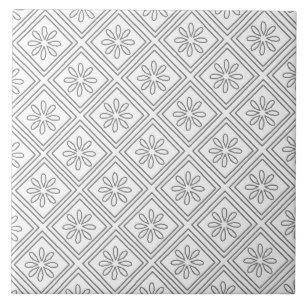 White Chrysanthemum Tile