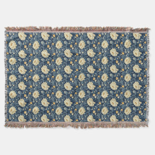 White Chrysanthemums  Throw Blanket