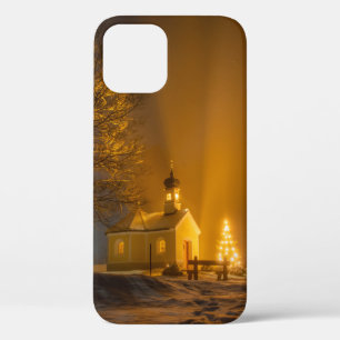 WHITE CHURCH AND BROWN TREE iPhone 12 CASE