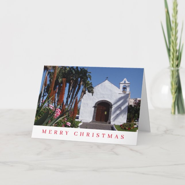 White church view Christmas card  (Front)