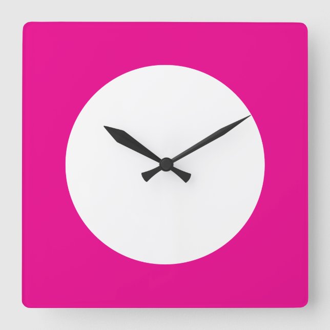 White Circle Acrylic Wall Clock (Front)