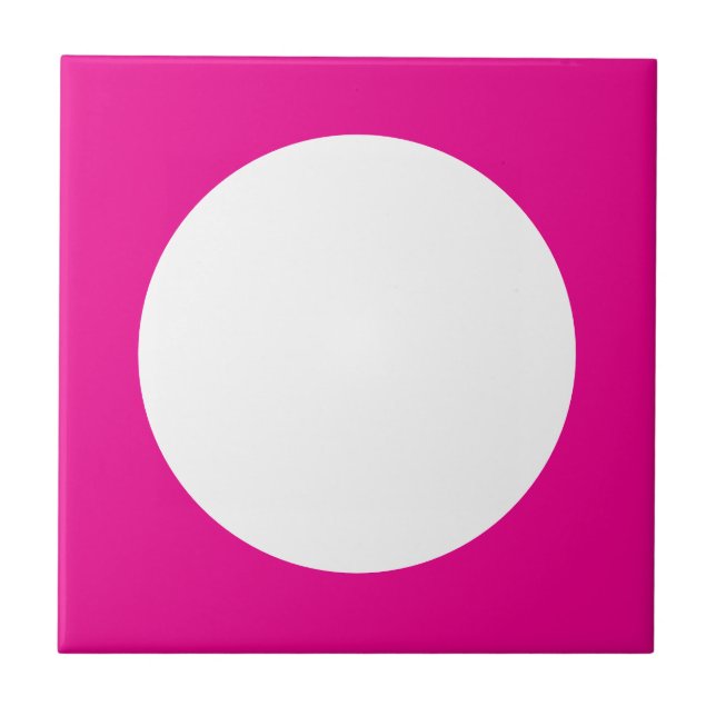 White Circle Ceramic Tile (Front)