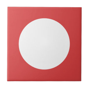 White Circle Ceramic Tile