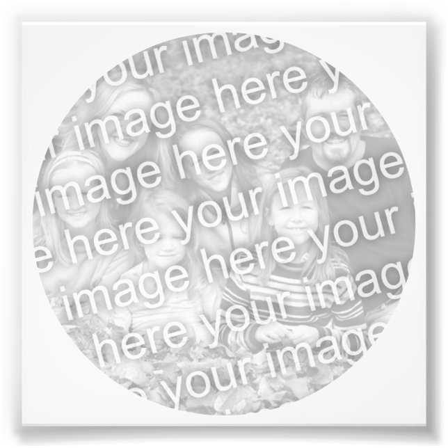 White Circle Frame Photo Print (Front)