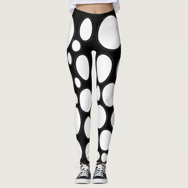 White Circle  Leggings (Front)