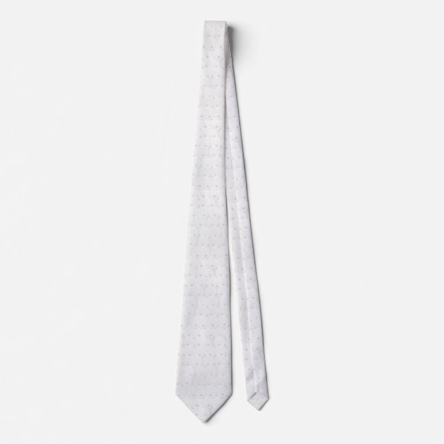 White Circle Sequins Glitter Sparkle Shiny Shimmer Tie (Front)