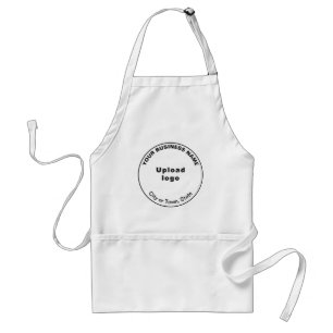 White Circle Shape Business Brand on Apron