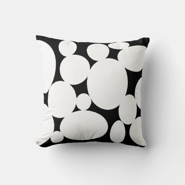WHITE CIRCLES CUSHION (Front)