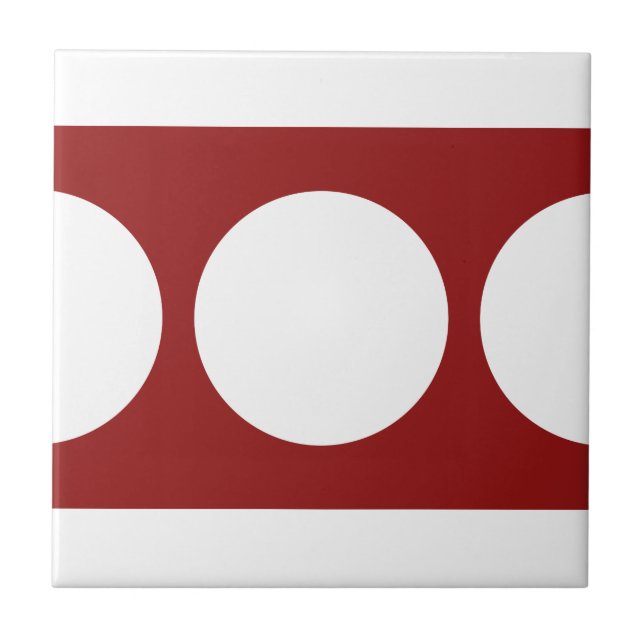 White Circles on Red Tile (Front)