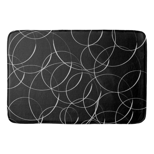White circles pattern bath mat (Front)
