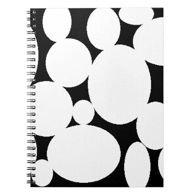 WHITE CIRCLES SPIRAL NOTEBOOK (Front)