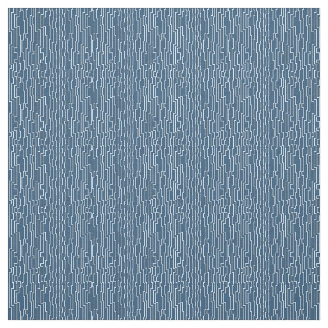 White Circuit Lines  Fabric (Swatch)