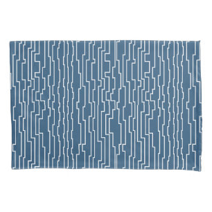 White Circuit Lines  Pillowcase