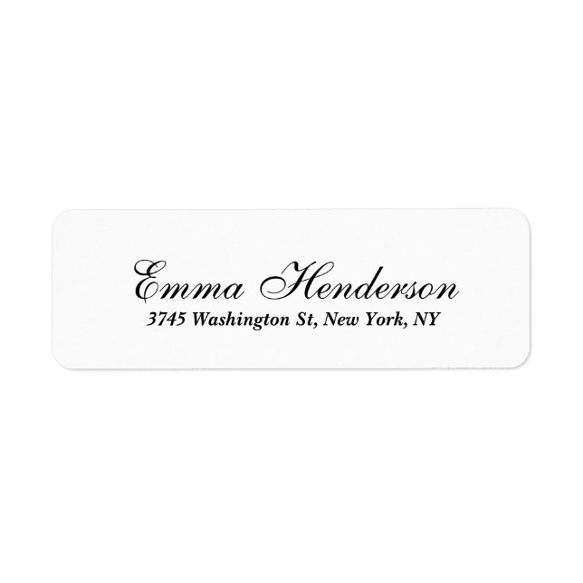 White Classical Professional Elegant Script Text (Front)