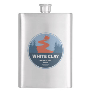 White Clay Wild And Scenic River Hip Flask