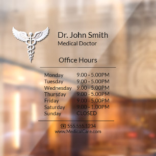 White Clean Medical Caduceus Opening Hours