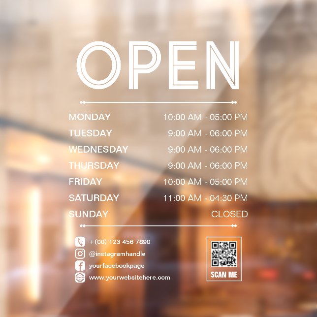 White Clean Practical Opening Hours Qr Code (Sheet 2)