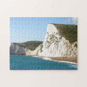 White Cliffs along Jurassic Coast, Dorset, England Jigsaw Puzzle