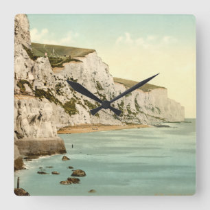 White Cliffs of Dover, Kent, England Square Wall Clock