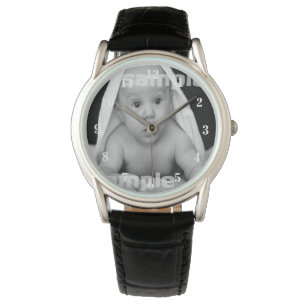 White clock face Personalised photo One Of A Kind Watch