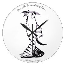 White Clock with Dancing Couple