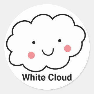 White Cloud EMS 911 Humour Classic Round Sticker