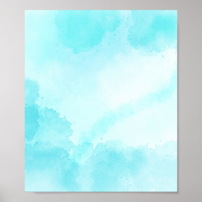 White cloud on blue sky background poster (Front)