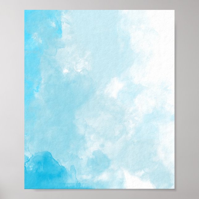 White cloud on blue sky background poster (Front)