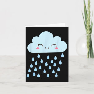 White Cloud Rain Drop Costume Christmas Halloween Card