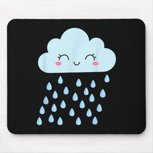 White Cloud Rain Drop Costume Christmas Halloween  Mouse Pad (Front)