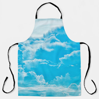 white clouds and bright blue sky background,panora apron