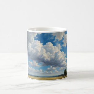 White Clouds and Clear Blue Sky Coffee Mug