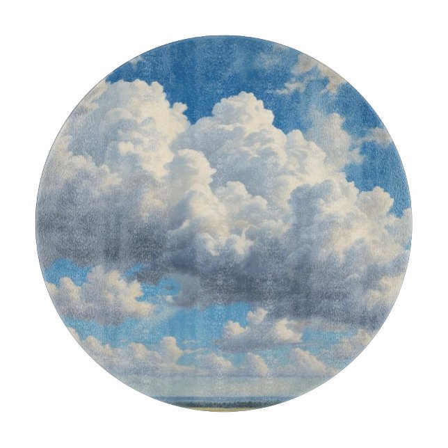 White Clouds and Clear Blue Sky Cutting Board (Front)