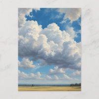 White Clouds and Clear Blue Sky