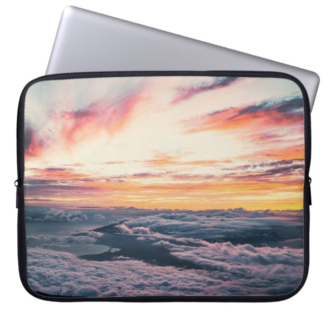 WHITE CLOUDS AT GOLDEN HOUR LAPTOP SLEEVE (Front)